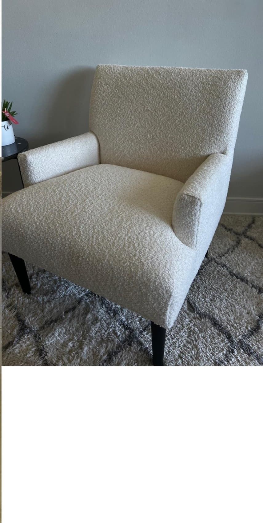 Houndstooth armchair — after